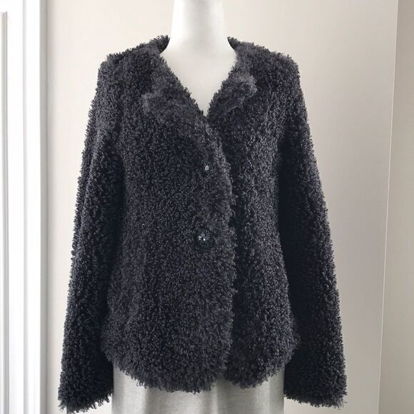 NEW Grey faux fur jacket - Picture 1 of 7